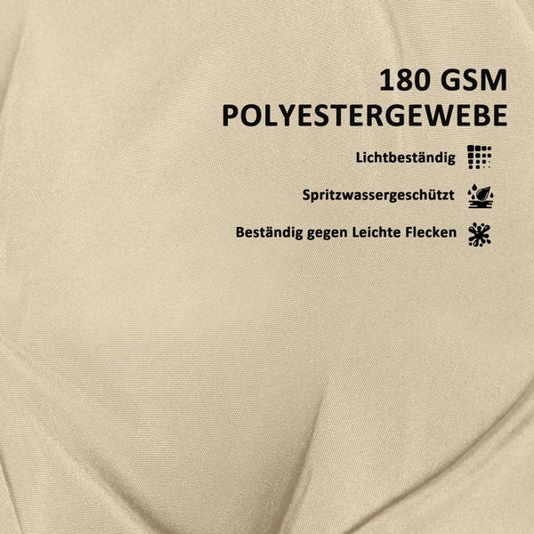 Outsunny Palettenkissen 2er Set Wasserabweisend Sitzkissen Palettenpolster mit Getuftetem Design Rückenlehne Outdoor Kissen Palettenauflagen für Europaletten Palettensofa 120 x 77 x 10 cm Beige