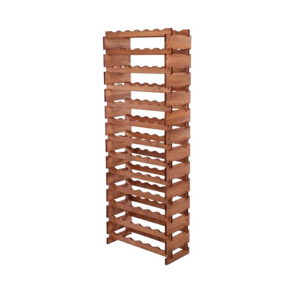 Weinregal VINOTECA FLEX PRO HxBxT 177x65x28cm 78 Flaschen auf 13 Ebenen Massives Kiefernholz Braun geölt