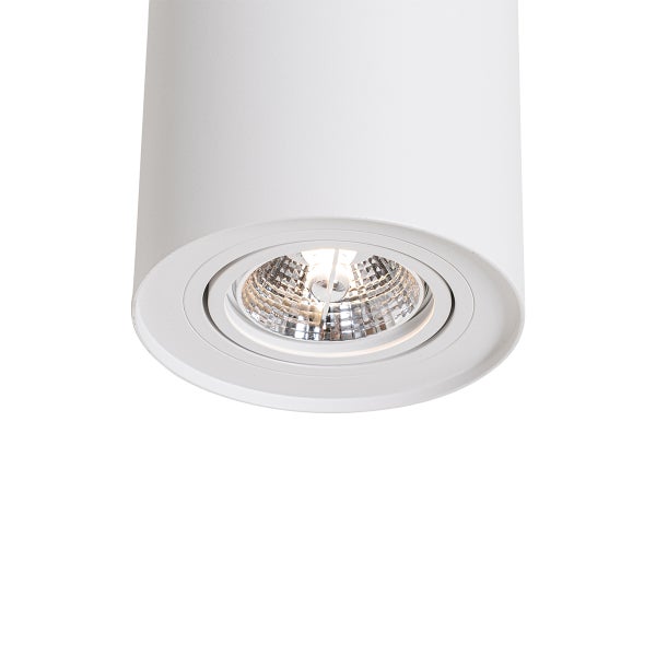 Zylindrische Deckenleuchte mit integriertem Leuchtmittel