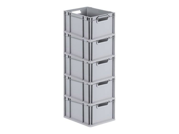 PROREGAL Spar Set 5x Eurobox Nextgen Economy Griffe Offen HxBxT 22 x 30 x 40 cm 20 Liter Eurobehälter Transportbox Transportbehälter