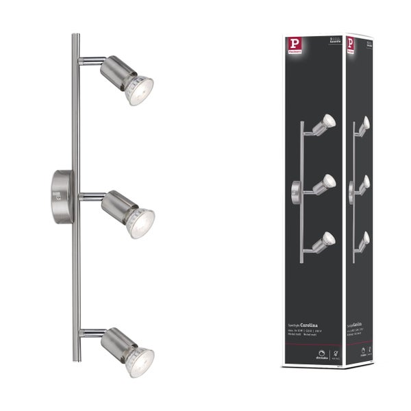 Spotlight Carolina GU10 230V max. 3x10W dimmbar Nickel matt