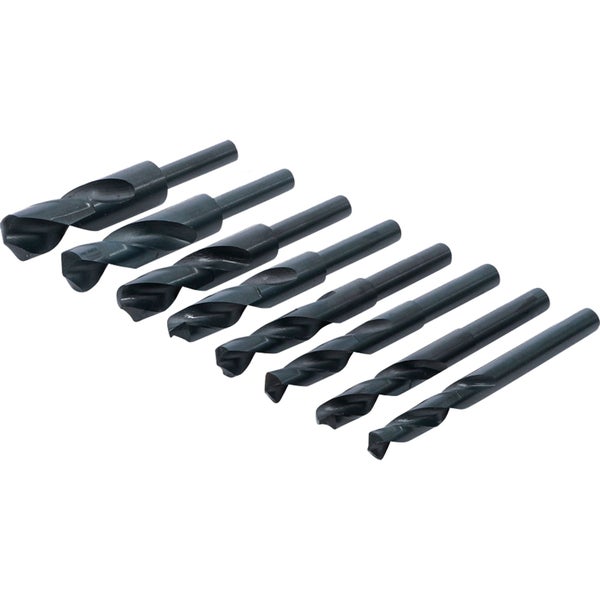 Set aus sieben Metallbohrern
