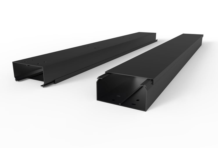 CILSON WDK12060S Art.-Nr. 6800510 Kabelkanal 120 x 60 mm x 2.000 mm - Kanaloberteil und -unterteil mit Bodenlochung, schwarz RAL 9005