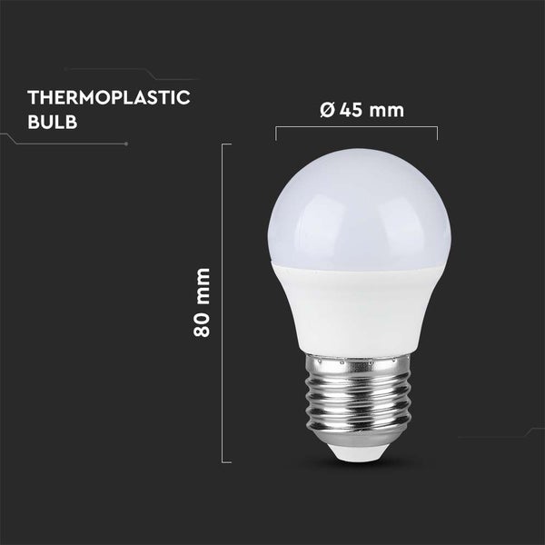 V-TAC VT-1879N-N - E27 Weiße LED-Lampen - Golf - IP20 - 4.5W - 470 Lumen - 3000K