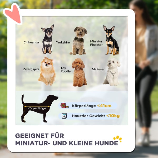 PawHut Hundewagen Hundebuggy Katzenbuggy Pet Stroller mit 3 Rädern klappbar Hunde Katze Oxford Grau+Schwarz 109,5 x 57,5 x 106,5 cm