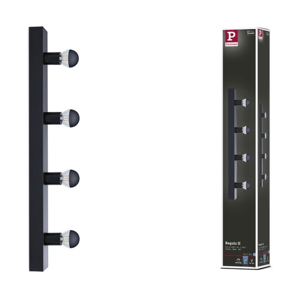 Spiegelleuchte Regula II IP44 E14 230V max. 4x40W dimmbar Schwarz