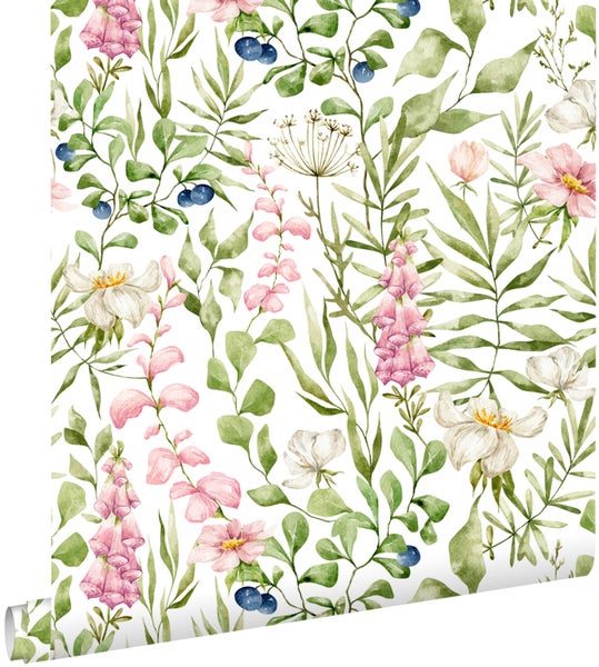 ESTAhome Tapete Feldblumen Multicolor - 50 x 900 cm - 131055