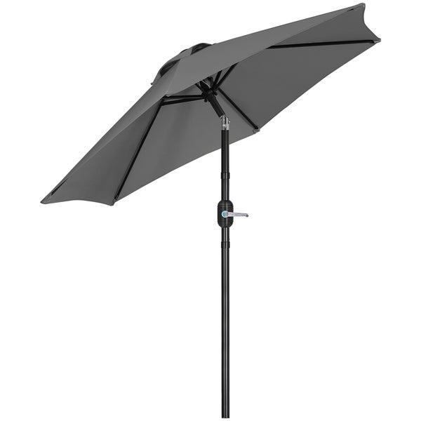 Rechteckiger Sonnenschirm mit Kurbelmechanismus und Mast