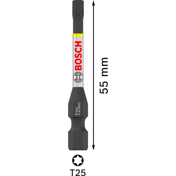 Bosch PRO Torx Impact Bit T25 55 mm 15-tlg. - 2608522534