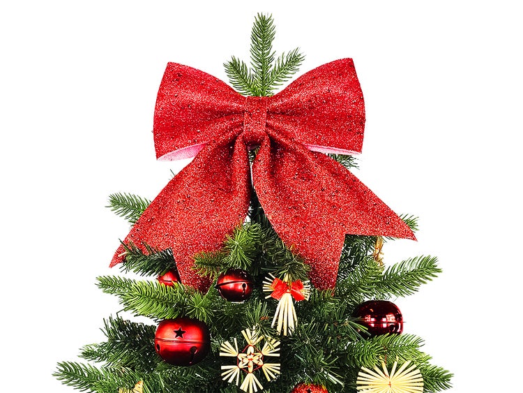 LAALU Dekorierter künstlicher Weihnachtsbaum STRAW DECORATION 60 cm mit LED-Beleuchtung IN FLOWER