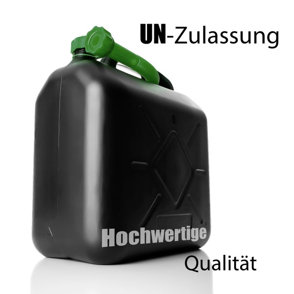 BigDean 2 Stück Benzinkanister 5L mit flexiblem Ausgießer - Kraftstoffkanister für Benzin & Diesel - UN-Zulassung handlicher Kanister Dieselkanister Reservekanister - Made in Europa