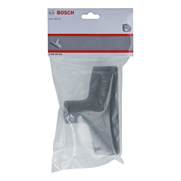 Bosch Bodendüse für Staubsauger GAS 18V-10 in Originalverpackung, aus schwarzem Kunststoff.