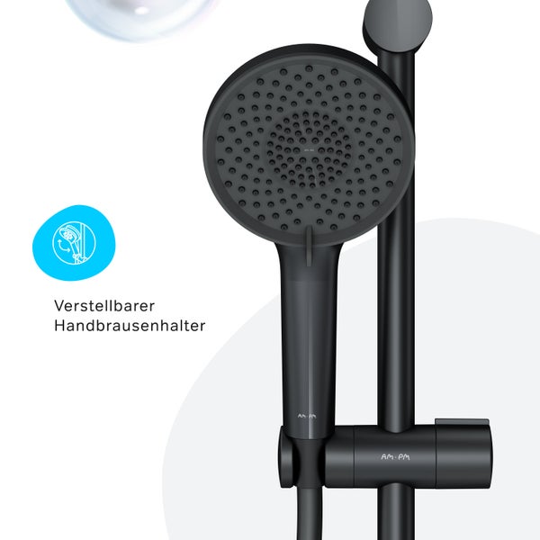 AM.PM Handbrause mit verstellbarem Duschbrausehalter an der Duschstange