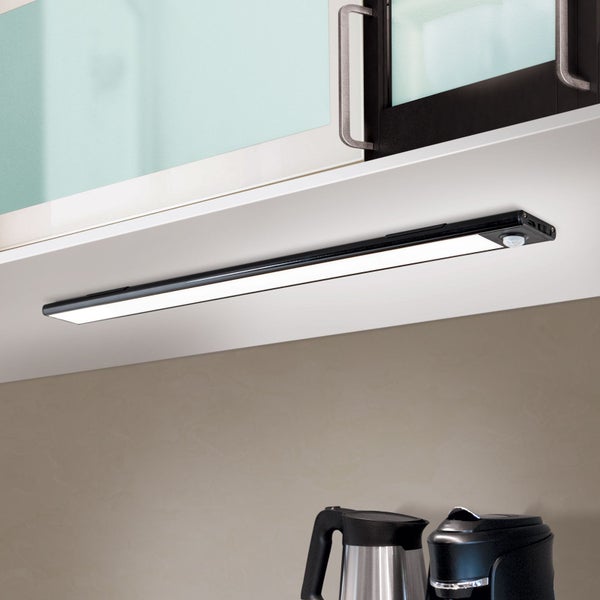 LED Akku Schrankleuchte 40 cm 3000 K Sensor Schwarz