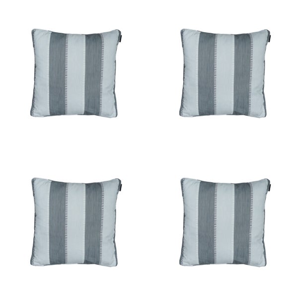 Dekokissen Banda grau - ca. 50x50 cm - 4er-Set