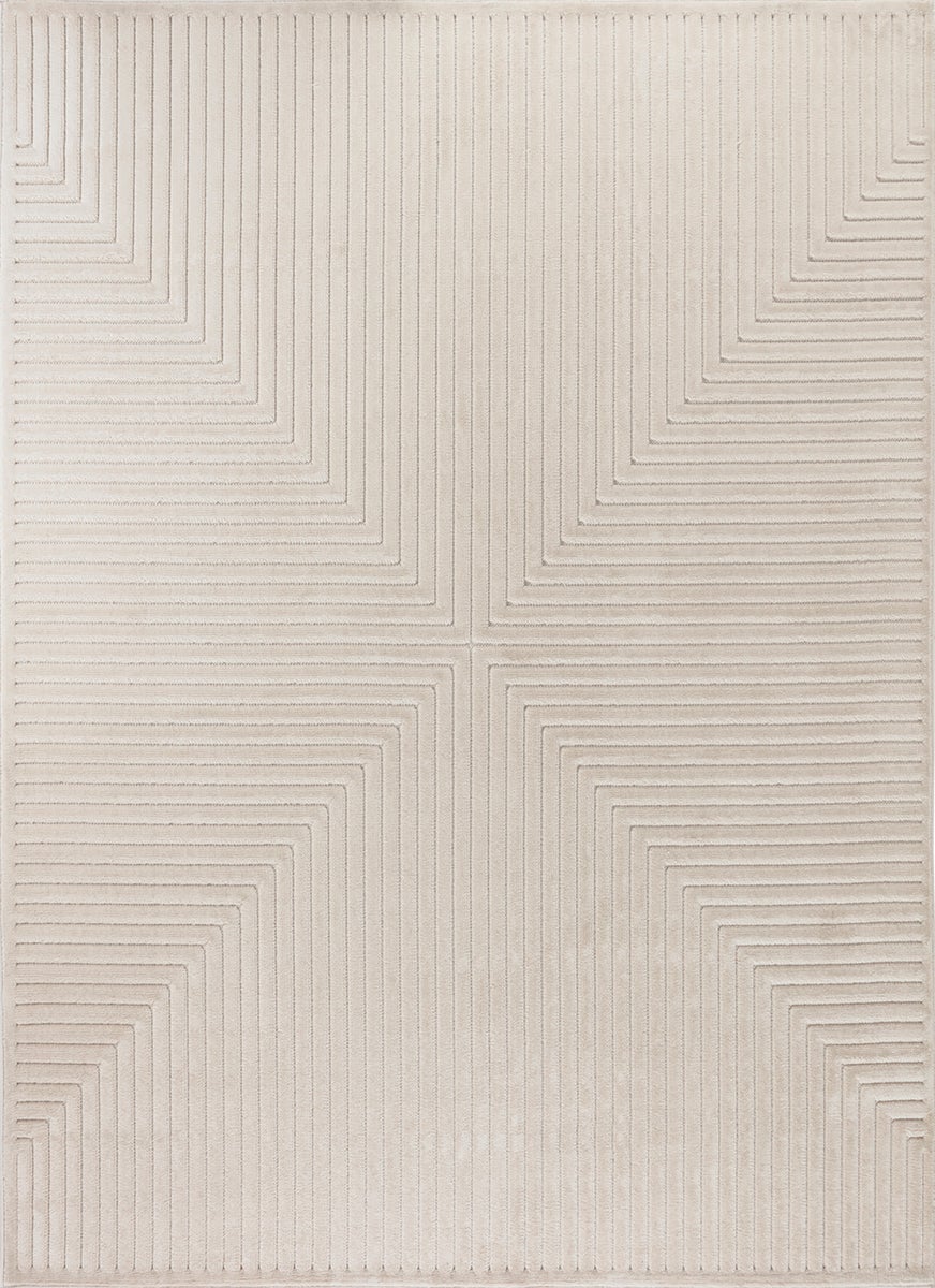 Moderner Skandinavischer Teppich für Innen-/Außenbereich - Beige - 120x170cm - KIYOSHI