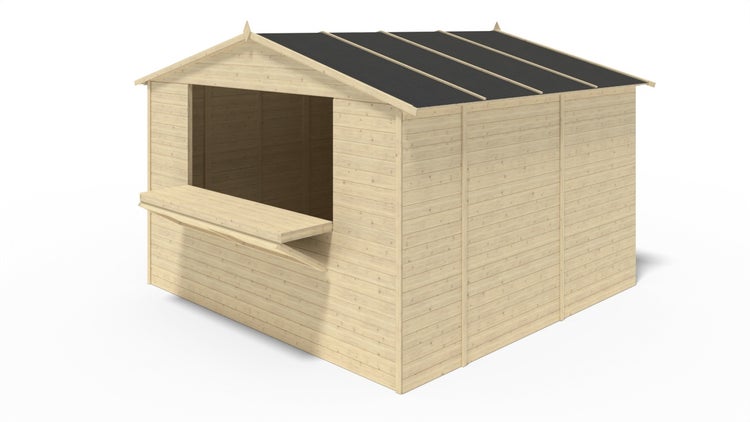 Kiosk-Handelshaus 9,42m2 - 3,11x3,03m - 19mm