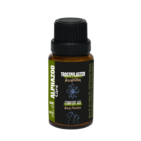 ALPHAZOO Trostpflaster Bachblüten 15g, Globuli für Hunde und Katzen