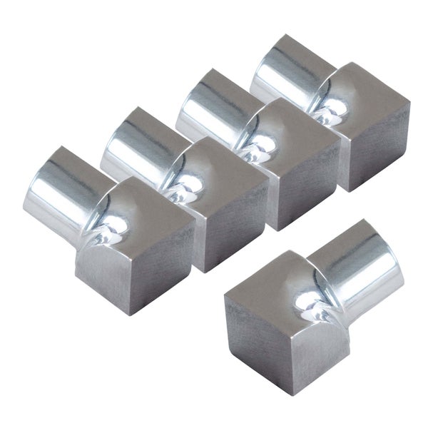 Eckverbindungen für Duschstangen aus Metall, Set mit 4 Stück.