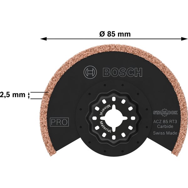 Bosch PRO ACZ 85 RT3 Blatt für Multifunktionswerkzeuge 85 x 2,5 mm - 2608669121