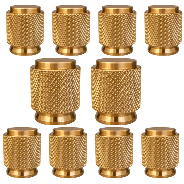 Schrankknopf / Möbelknopf Dodge Gold 10 Stück