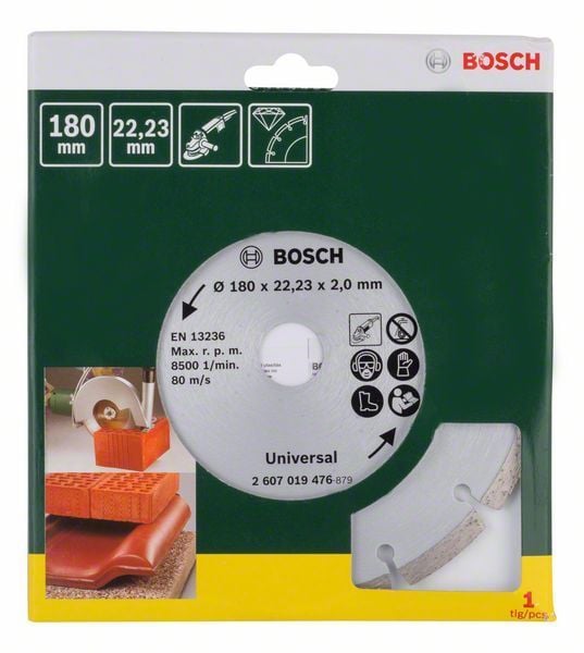 Bosch Diamanttrennscheibe für Baumaterial, Durchmesser: 180 mm - 2607019476