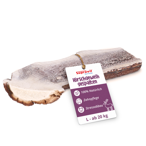 Supravit Hirschgeweih gespalten, Größe L, ab 20 kg