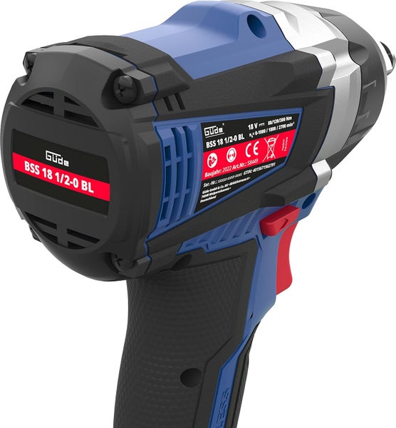 Güde Akku-Schlagschrauber BSS 18 1/2-0 BL mit 18 Volt und bis zu 300 Newtonmeter Drehmoment.