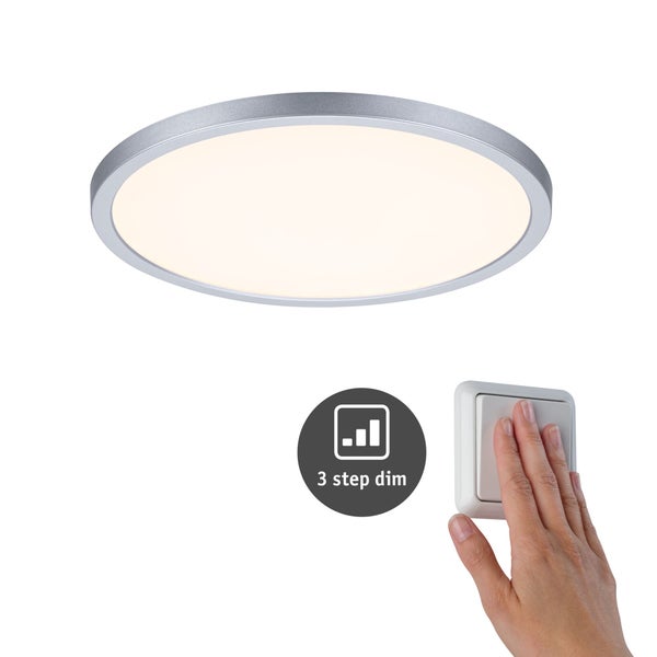 VariFit LED Einbaupanel 3-Step-Dim Areo IP44 rund 230mm 16W 1400lm 3000K Chrom dimmbar