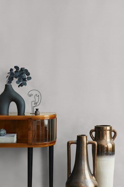 Tapete Grau Uni Modern für Wohnzimmer Schlafzimmer Küche MADE IN GERMANY 10,05 x 0,53m