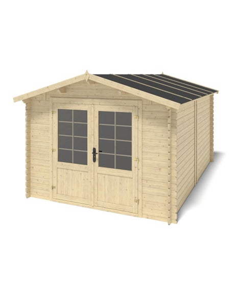 Gartenhaus aus Holz mit Doppeltür und Satteldach inklusive Dachpappe