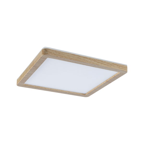 LED Panel Atria Shine IP44 eckig 190x190mm 8W 1160lm 3000 - 6500K Holzoptik