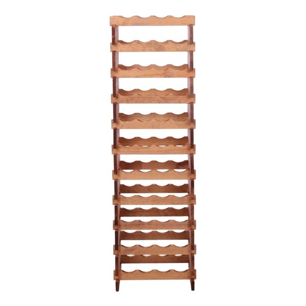 Weinregal VINOTECA FLEX PRO HxBxT 149x46x28cm 44 Flaschen auf 11 Ebenen Massives Kiefernholz Braun geölt