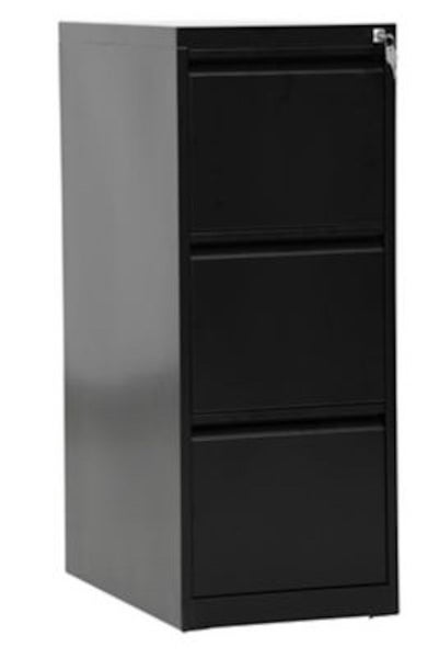 PROREGAL Hängeregistraturschrank 3 Schubladen Mare HxBxT 101 x 40 x 62 cm Schwarz