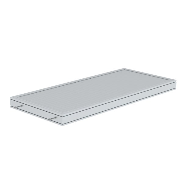 MUNK Plattform für Laufsteganlage Aluminium geriffelt Plattformlänge 1860mm