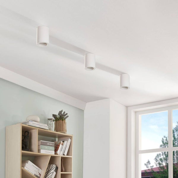 Lindby Deckenlampe Annelies dimmbar (Modern) in Weiß aus Gips/Ton (1 flammig, GU10) - Deckenleuchte Lampe Wohnzimmerleuchte