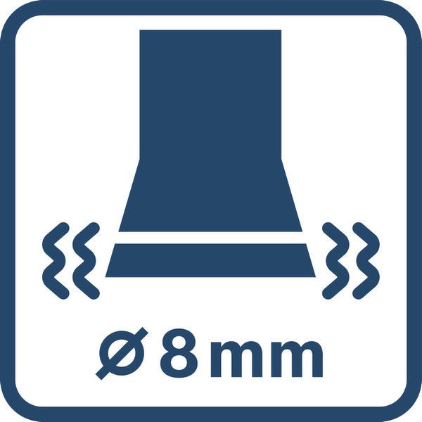 Symbol für Dunstabzugshaube mit 8 Millimeter Durchmesser