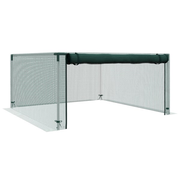 Anthrazitfarbener Sichtschutz aus Kunststoff mit den Maßen 90 mal 600 Zentimeter