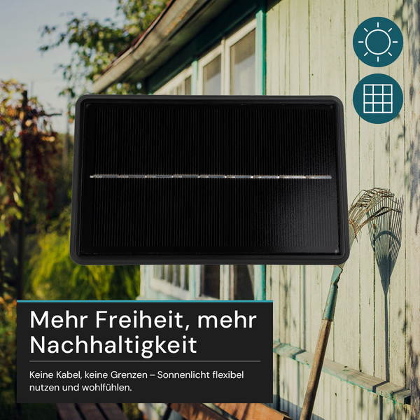 Solarmodul zur Stromerzeugung im Außenbereich.