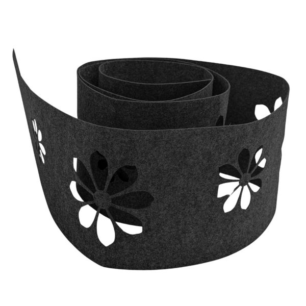 Pflanzband aus Filz mit Blumenausschnitten