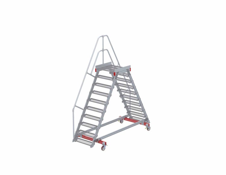Mobile Treppe mit Plattform für den flexiblen Einsatz