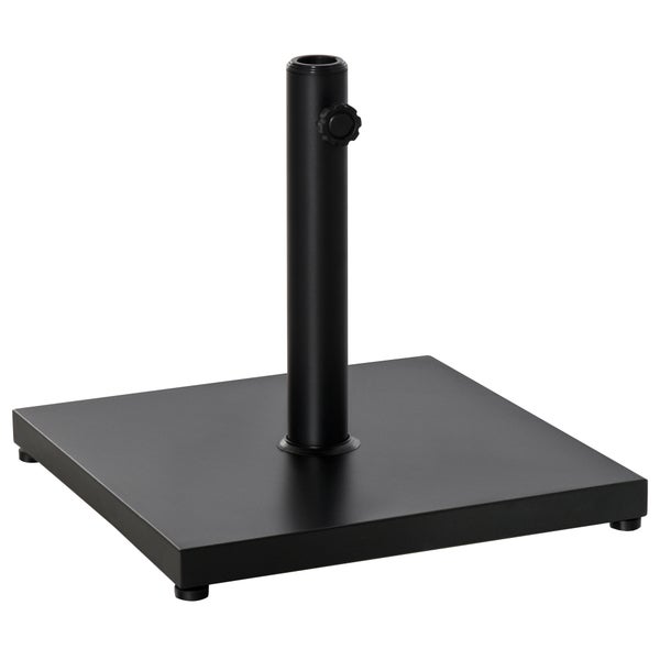 Outsunny Sonnenschirmständer, Schirmhalter, Regenschirm Base, für Ø35 mm, Ø38 mm, Ø48 mm, Metall, Schwarz, 45 x 45 x 39 cm