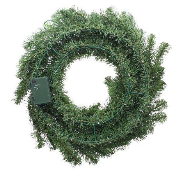Weihnachtskranz mit Zeitschaltuhr