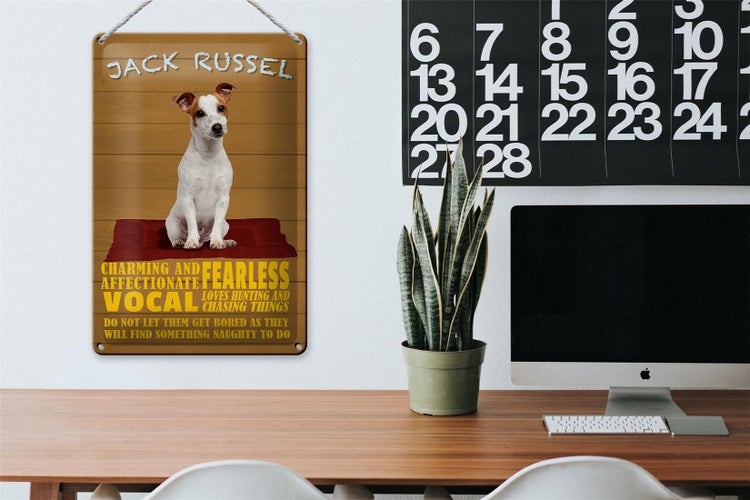Blechschild Spruch 20x30cm Jack Russel Hund charming