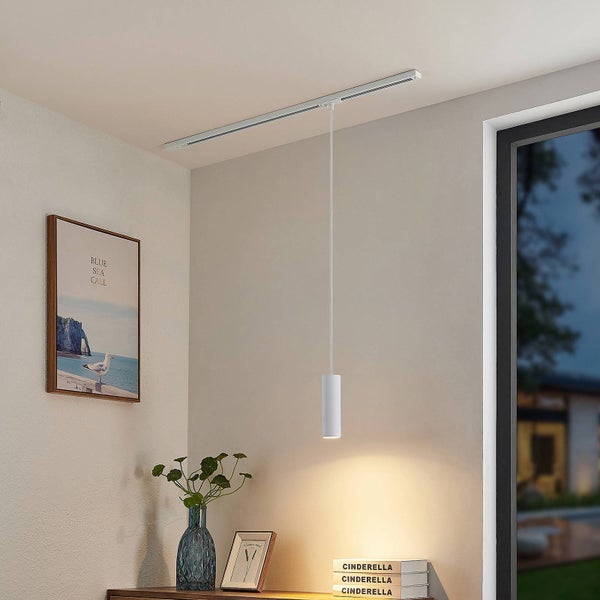Lindby Pendellampe für 1-Phasen-Schienensysteme, Hängeleuchte Esszimmer Wohnzimmer 1x GU10 ohne Leuchtmittel (Schienensystem nicht im Lieferumfang)
