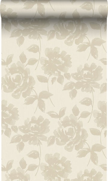 Origin Wallcoverings Tapete Rosen Creme-Beige - 53 cm x 10,05 m - 347031