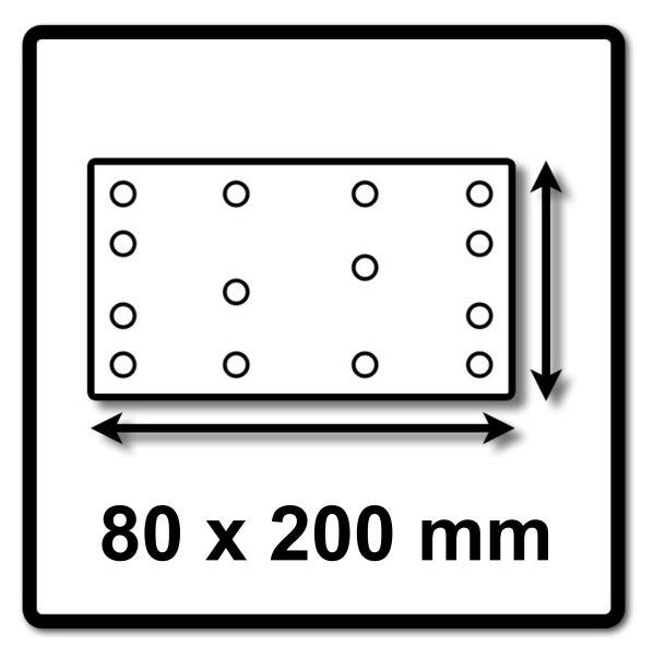 Symbol für 80 x 200 Millimeter