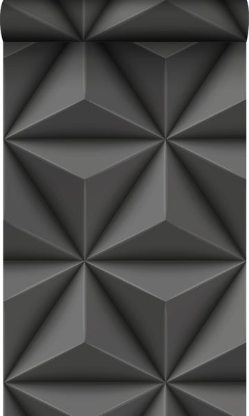 Origin Wallcoverings Tapete 3D-Muster Dunkelgrau - 53 cm x 10.05 m - 347816