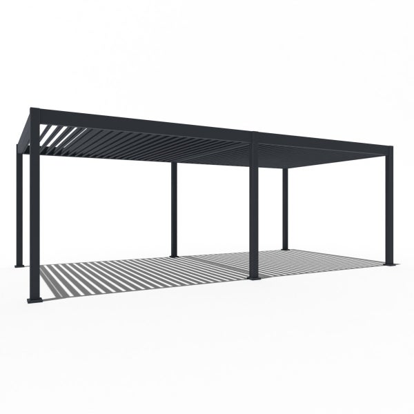 Weide Elektrische Deluxe Aluminium  Pergola 3,6 x 7,2 M mit LED