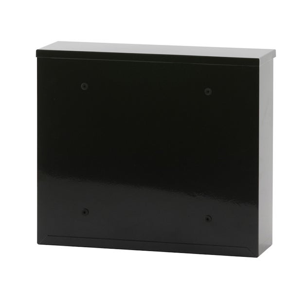 PROREGAL Wandbriefkasten Granadan Aus Stahl Mit Einwurfsklappe HxBxT 31,5 x 36 x 11 cm Einwurföffnung 32 x 4 cm Schwarz